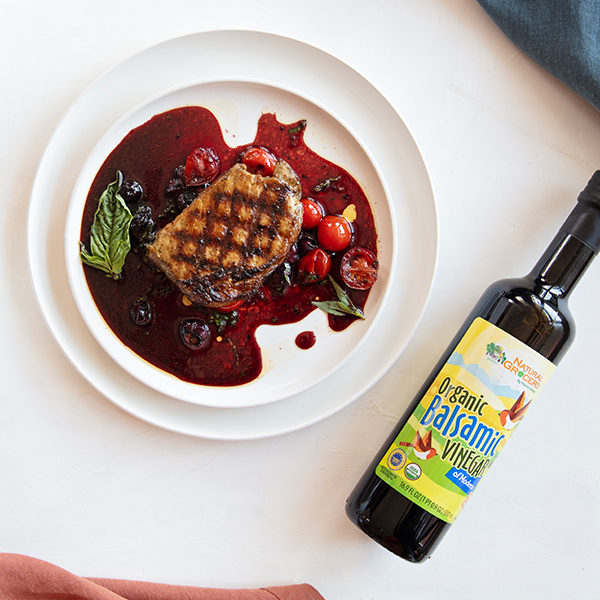 Grilled Red, White & Blue Pork Chops