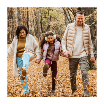 Image of a family walking outdoors