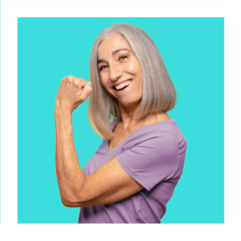 Standing woman with flexed arm