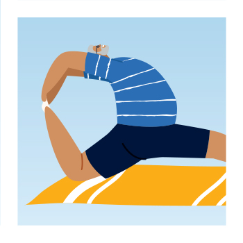 Illustration of person streching