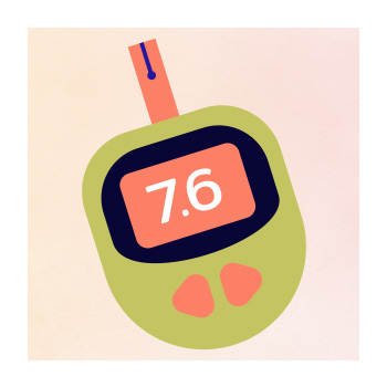 Illustration of blood sugar reader