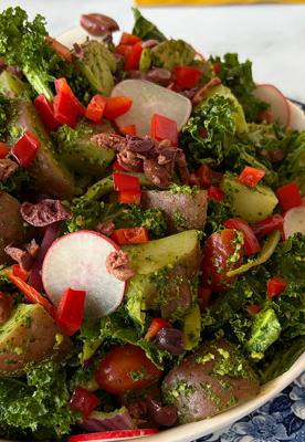 Healthy Potato Salad with Lemon Parsley Pesto