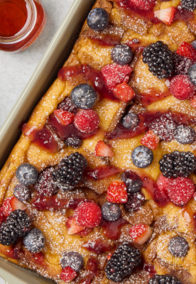 Triple Berry Gluten-Free French Toast Bake
