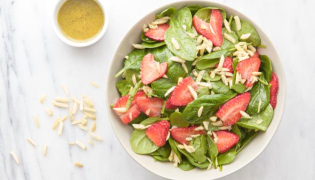 Natural Grocers Spring Spinach Salad with Strawberries and Poppy Seed Dressing Recipe