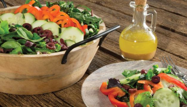 Early Summer Greens With Garlic Vinaigrette