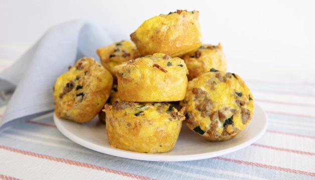 Sausage Egg Bites in a Hash Brown Nest