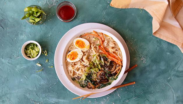 Creamy Gluten-Free Mushroom and Sesame Ramen