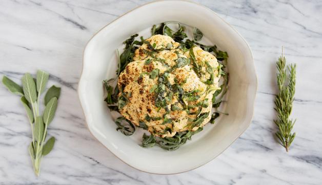 Lemony Herbed Cauliflower Roast