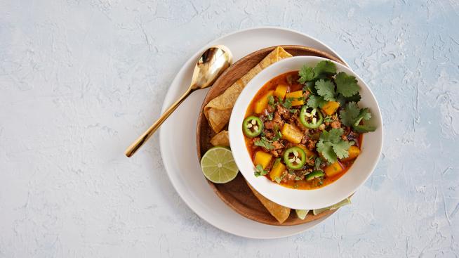 Sausage and Butternut Squash Chili Verde