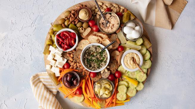 Mediterranean Tinned Fish Board featuring Sardine Pâté