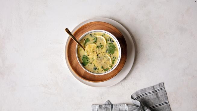 Mediterranean Lemon Chicken Soup