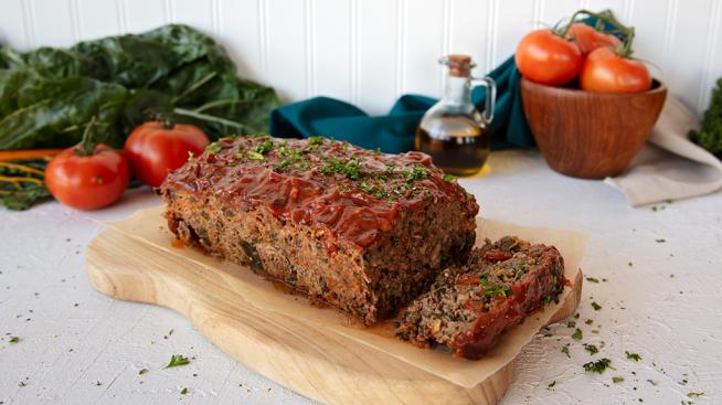 Savory Meatloaf with Chard and Raisins