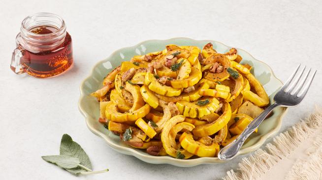 Roasted Delicata Squash with Apples