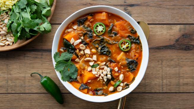 West African Chicken, Sweet Potato & Peanut Stew 