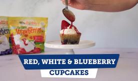 Red, White &amp; Blueberry Cupcakes
